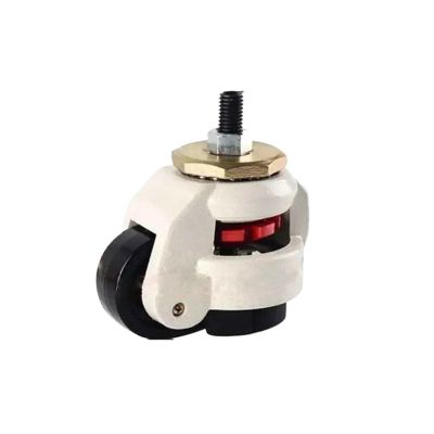 1-Piece GD-40F/40S/60F/60S/80F/80S/100F/100S Height-Adjustable Casters with Flat Mounting Plate, Heavy-Duty Industrial Design (1-Piece GD-40S)