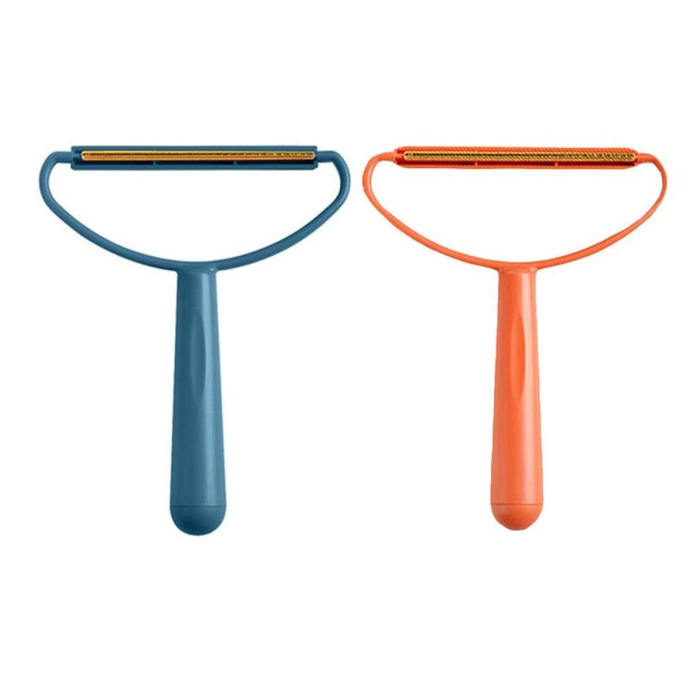 Small Lint Remover with Brush, 2-Piece Set, Plastic and Copper