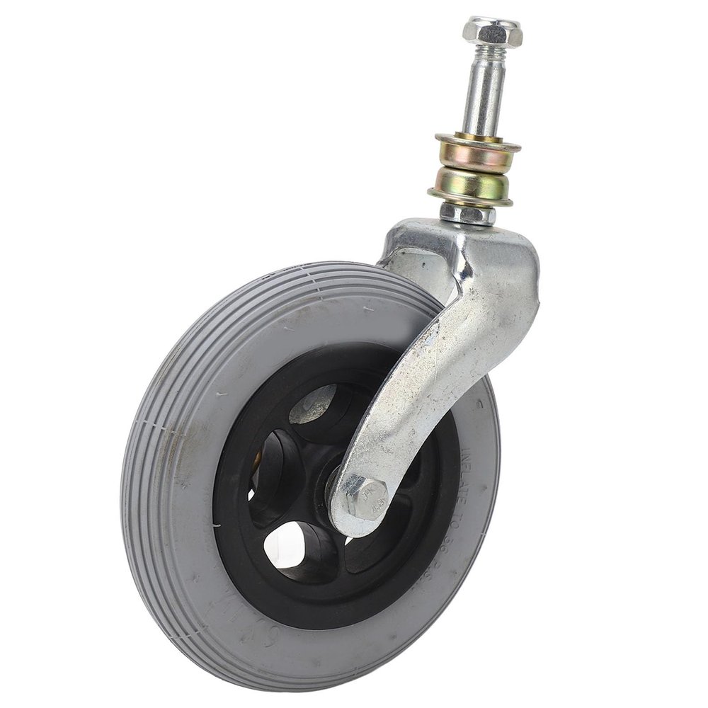 6-Inch Gray PU Inflatable Wheelchair Replacement Front Wheel