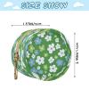 Trendy Baby Pacifier Pouch with Zipper and Clip, Green, White and Blue view 3