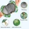 Trendy Baby Pacifier Pouch with Zipper and Clip, Green, White and Blue view 4