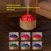 Greensen Essential Oil Diffuser, 300 mL USB Aromatherapy Humidifier with Realistic Campfire Design, 2 Light Modes, Light Wood Grain view 2
