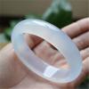 CWZZWS 62 mm Natural White Chalcedony Jade Bracelet with Gift Box view 1