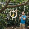 Wooden Bear-Shaped Swing Toy for Budgies and Lovebirds view 2