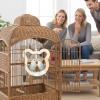 Wooden Bear-Shaped Swing Toy for Budgies and Lovebirds view 3