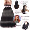 Straight Brazilian Human Hair Bundles, 8–30 Inches, Jet Black, 18/18/18/18 view 4