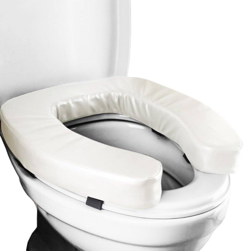 Raised Toilet Seat for Seniors, Non-Slip Ergonomic Support