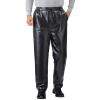 Men's PU Leather Pants, Straight-Leg Motorcycle and Outdoor Trousers view 1
