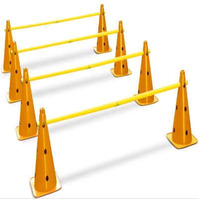 HAEST Plug-In Hurdle Set, 160 cm, Height-Adjustable