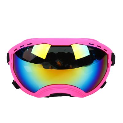 Jiawu Dog Sunglasses for Large Dogs, Pink Frame with Red Lenses