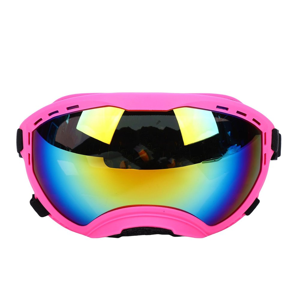 Jiawu Dog Sunglasses for Large Dogs, Pink Frame with Red Lenses