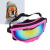 Jiawu Dog Sunglasses for Large Dogs, Pink Frame with Red Lenses view 4