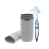 Portable Denture Brush and Cleaning Box for Dentures and Retainers, Blue PP view 1