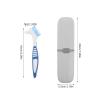 Portable Denture Brush and Cleaning Box for Dentures and Retainers, Blue PP view 2