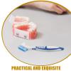 Portable Denture Brush and Cleaning Box for Dentures and Retainers, Blue PP view 4