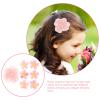 Pink Resin Flower Hair Clips for Girls view 3