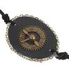 TOYANDONA Retro Gear-Design Eyepatch in PU Leather and Aluminum Alloy, Lightweight and Comfortable Eye Cover for Adults, Halloween Party, Random Color view 1