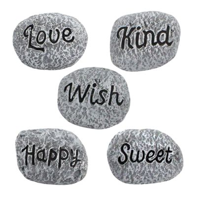NUOBESTY Polished Resin Pebbles - 5 Pack