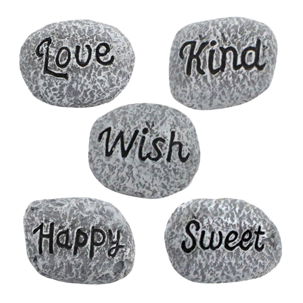 NUOBESTY Polished Resin Pebbles - 5 Pack