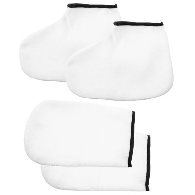 VALICLUD 2 Pairs Paraffin Wax Gloves and Foot Mask Socks