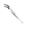 Stainless Steel Reptile Feeding Tongs with Rubber Tips, Straight and Curved view 1