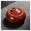 PIKITER Mini Handmade Ceramic Urn for Pet Ashes, Bordeaux, 1 Piece view 1