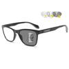 VEVESMUNDO Self-Tinting Progressive Multifocal Reading Glasses, Black, +4.0 view 1
