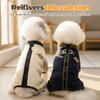 Color-Block Winter Dog Overall with Back Zipper, Fleece Lining (Navy, M) view 2