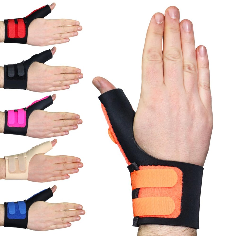 Solace Bracing Cool-Flow Max Thumb Brace, Left, Orange (6 Colors)