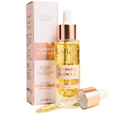 LAYLLA Exosome Glow Oil – Radiance Face Oil with Exosomes, 24K Gold & Plant Stem Cells | Vegan & Swiss-Sourced
