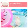 Compact Pink Ceramic Food Bowl for Hamsters and Rabbits view 3