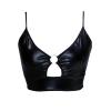 Generic Sexy Women's PU Lingerie Buckle Strap Plunging Neckline Underwire Push-Up Bralette (Black, M) view 4