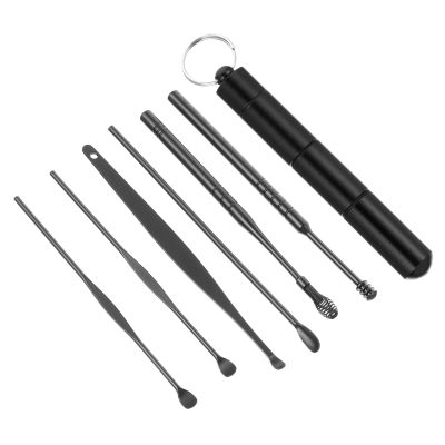 Abaodam 6-Piece Stainless Steel Earwax Removal Set with Spiral Scoop