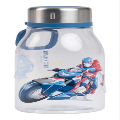 Beckmann Drinking Bottle, Blue Lightning, Transparent