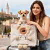 Canvas Shoulder Bag Dog Carrier with Bear-Shaped Ventilation view 2