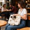 Canvas Shoulder Bag Dog Carrier with Bear-Shaped Ventilation view 3