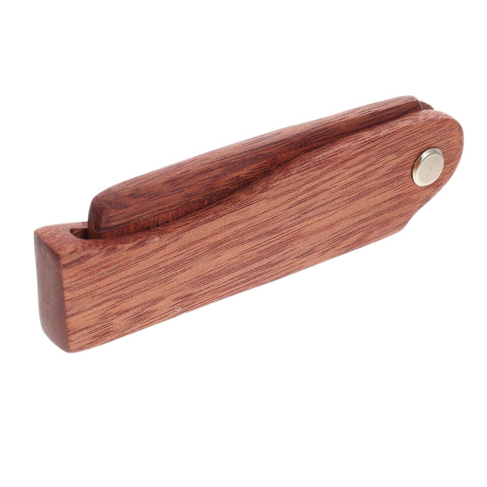 VALICLUD Foldable Brown Wood Pocket Comb for Men’s Mustaches and Beards
