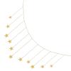 Metal Star Hanging Decoration, 1 Piece, Gold, Christmas Party Wall Decor view 1