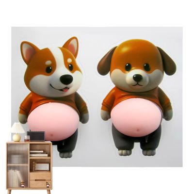 Dog Car Stickers, 2-Piece Anti-Collision Decals
