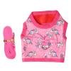Small Pet Harness and Leash with Cute Unicorn Pattern, Polyester and Nylon (S) view 1