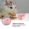 Mobestech 2-Piece Ceramic Hamster Food Bowls, Pink Heart Shape view 2