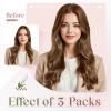Elailite 10-Piece Tape-In Human Hair Extensions (15 g) + 10 Invisible Adhesive Tapes, 45 cm, #6 Medium Brown view 3