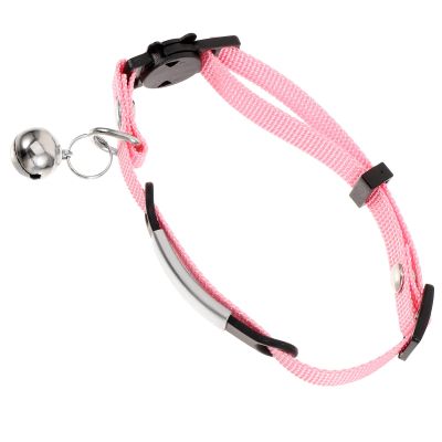 BESPORTBLE Adjustable Cat Collar with Bell and Custom Name Tag - Pink Panda