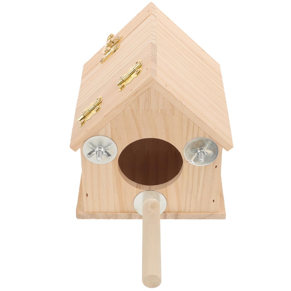 VALICLUD Wooden Budgie Nesting Box, Parrot Nest Box and Birdhouse