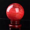 QMIQXIWS 1pc 7.5–8 cm Red Melting Stone Ball, Quartz Crystal Sphere view 4