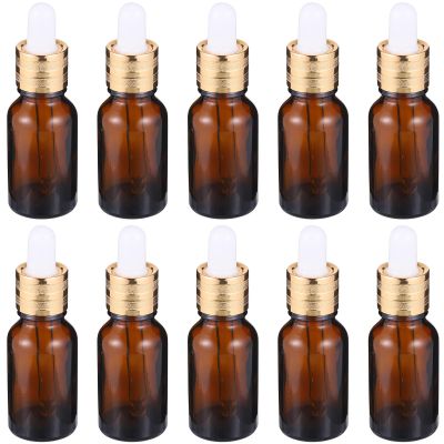 IMIKEYA 10-Pack 20 ml Glass Dropper Bottles with Roller Ball