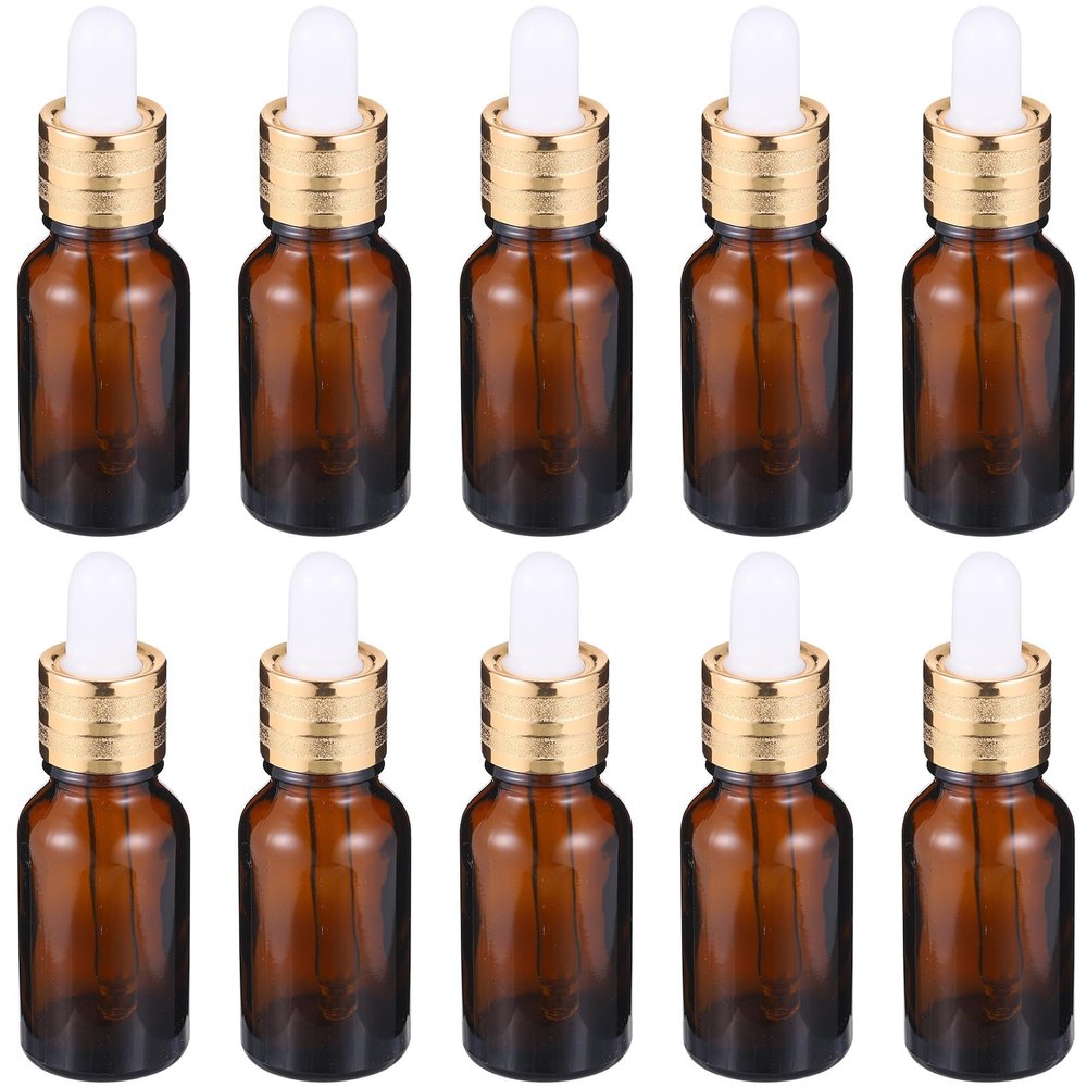 IMIKEYA 10-Pack 20 ml Glass Dropper Bottles with Roller Ball