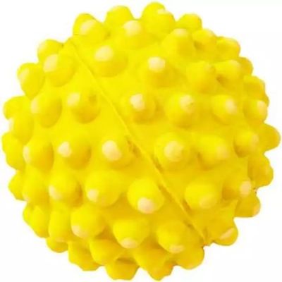 HAPPET Yellow Spiky Dog Ball, 7.2 cm