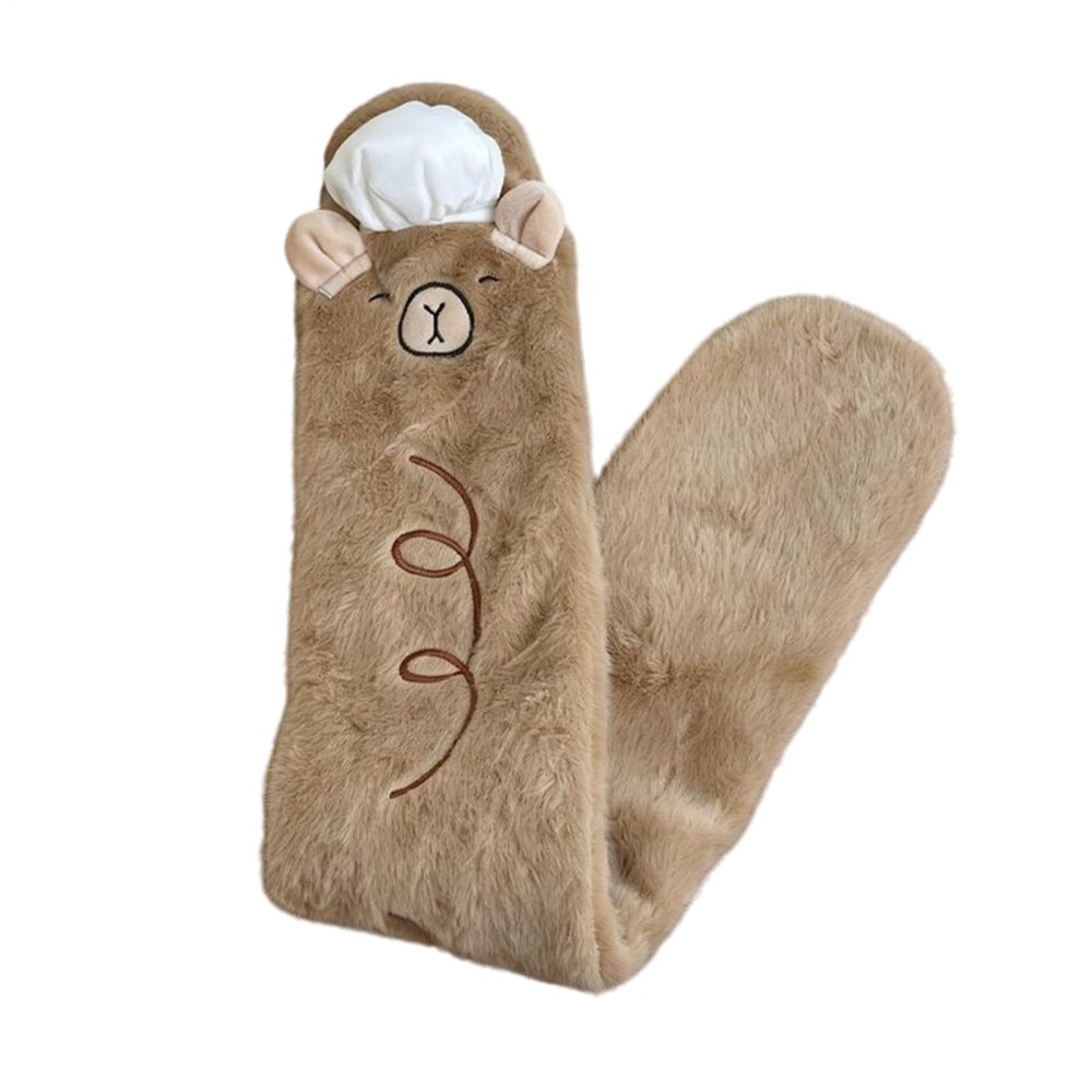 3000 ml Winter Hot-Water Bottle with Long Capybara Design