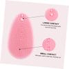 ULTECHNOVO 2-Pack Silicone Facial Cleansing Brushes, Pink view 3